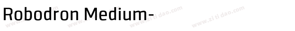 Robodron Medium字体转换